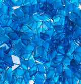 Hand Cut Light Blue Glass Mosaic Tiles for Crafts - Diamond Shapes