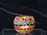 Colorful mosaic glass candle holder with intricate Turkish-inspired design, Turkish Mosaic Lamp Kits, Employee Appreciation Gifts, Gifts Under $100, Corporate Branded Gifts, Gifts for Grandma, Craft Kits for Adults