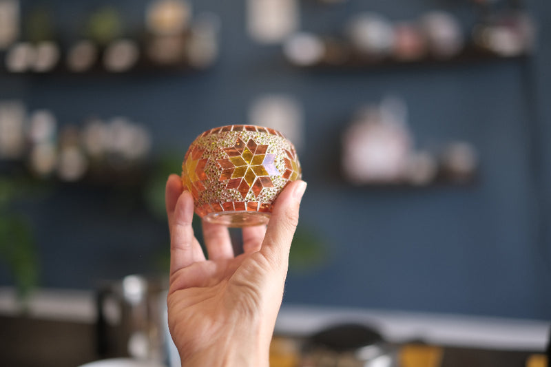 mini mosaic candle holder