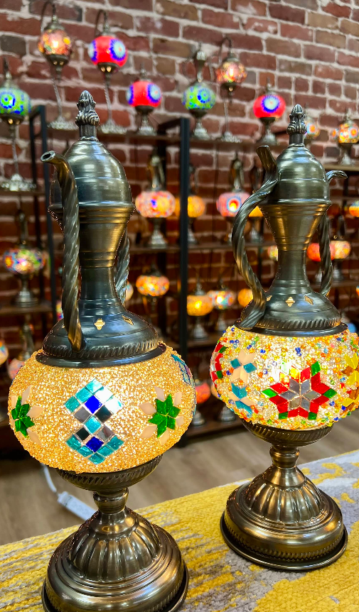 Mosaic lamp birthday celebration