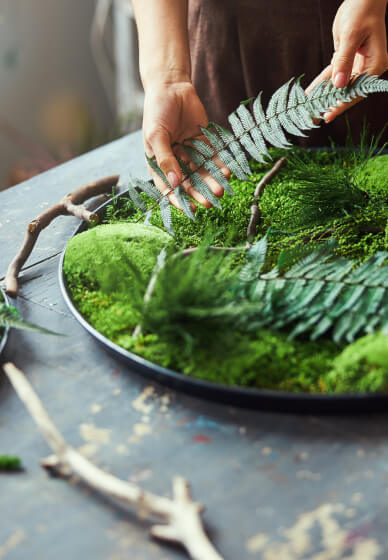 moss wall art workshop portrait