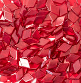 Shattered red glass mosaic tiles