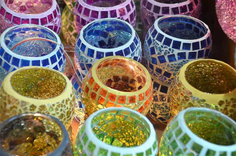 Arts & Craft Class, birthday party activity, private craft, Turkish Mosaic Candle Holder Workshop in Honolulu - KraftStories