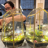 participant's terrarium after a terrarium workshop