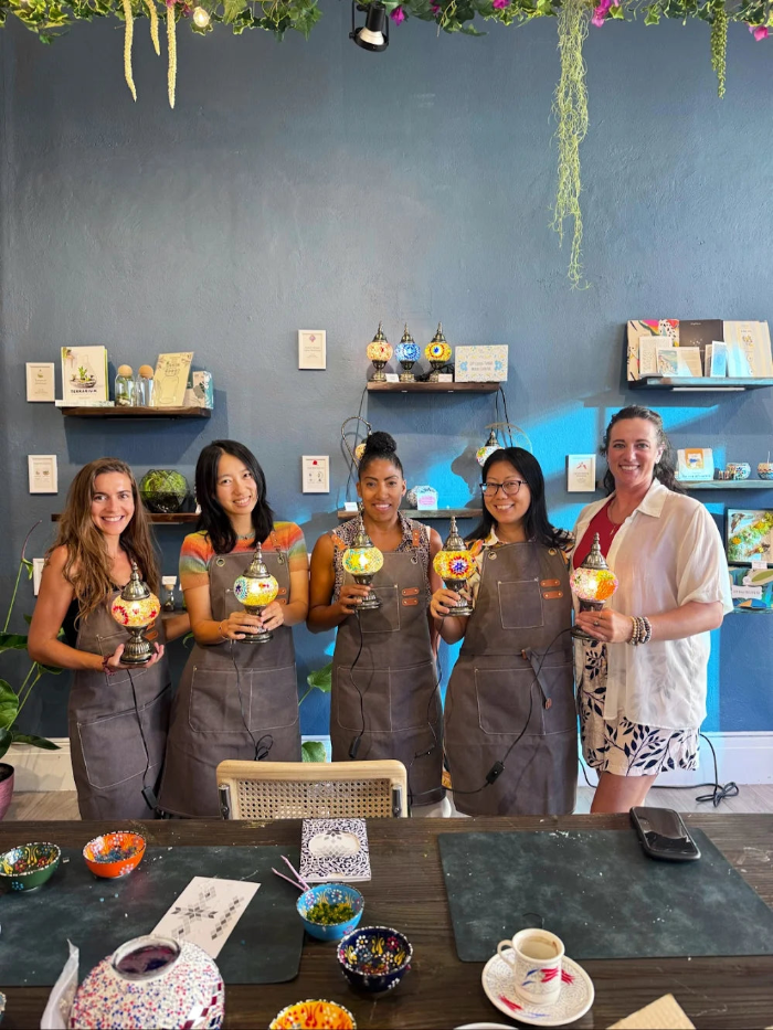 turkish mosaic lamp workshop