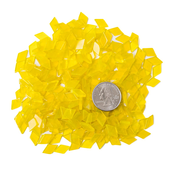 Yellow Glass Mosaic Tiles for Crafts | Diamond Shape hover